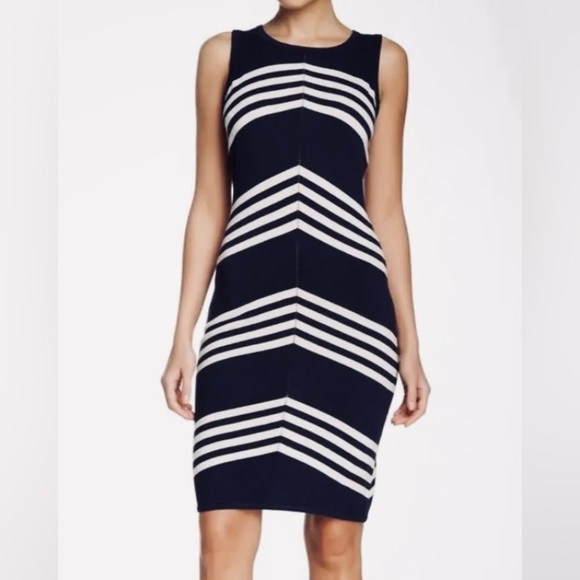 3/$10 Bundle: Marc NY Andrew Marc XL Tank Dress in Navy & White - Picture 4 of 8